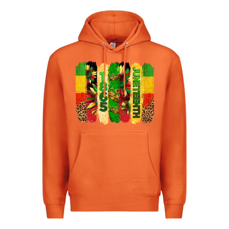 Juneteenth Brushstrokes Premium Hoodie by BarkalooDesign | Teevron