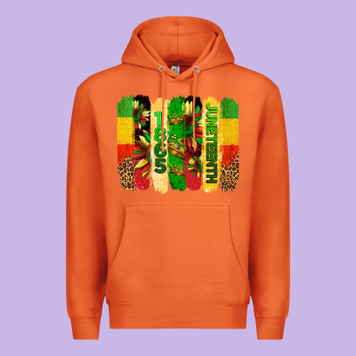 Juneteenth Brushstrokes Premium Hoodie Designed By Barkaloodesign