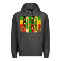 Charcoal Heather juneteenth brushstrokes Premium Hoodie - BarkalooDesign