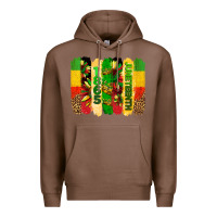 Chestnut juneteenth brushstrokes Premium Hoodie - BarkalooDesign