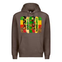 Coffee juneteenth brushstrokes Premium Hoodie - BarkalooDesign