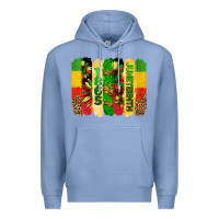 Colony Blue juneteenth brushstrokes Premium Hoodie - BarkalooDesign
