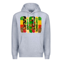 Heather Grey juneteenth brushstrokes Premium Hoodie - BarkalooDesign