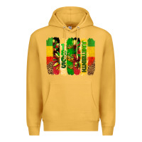 Mustard juneteenth brushstrokes Premium Hoodie - BarkalooDesign