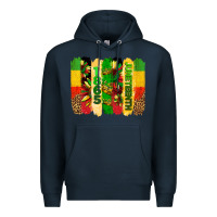 Navy juneteenth brushstrokes Premium Hoodie - BarkalooDesign