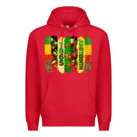 Red juneteenth brushstrokes Premium Hoodie - BarkalooDesign