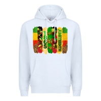 White juneteenth brushstrokes Premium Hoodie - BarkalooDesign