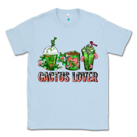Dusty Blue Cactus Lover Cactus Coffee Cups Classic Tee - FaDigitalArtStudio