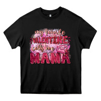 Black My favorite calls me mama Mother's Day Heavy Core Tee - FaDigitalArtStudio