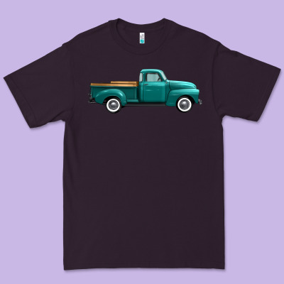 Western Truck Side View Premium Tee Designed By Fadigitalartstudio