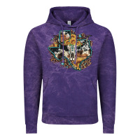 Cloud Purple bull skull leopard cowhide sunflower texas map Vintage Hoodie - Artiststas