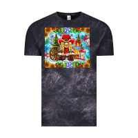 Cloud Black Christmas cowboy gnome Vintage Tee - CowhideDigitalArt