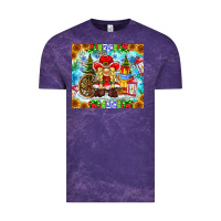 Cloud Purple Christmas cowboy gnome Vintage Tee - CowhideDigitalArt