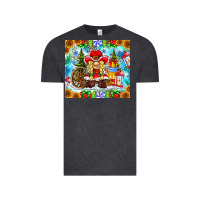 Vintage Black Christmas cowboy gnome Vintage Tee - CowhideDigitalArt