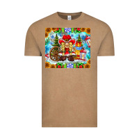 Vintage Coffee Christmas cowboy gnome Vintage Tee - CowhideDigitalArt