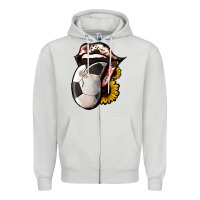 Dove Grey Soccer Tongue Zipper Hoodie - Jasminsmagicworld