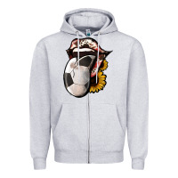 Heather Grey Soccer Tongue Zipper Hoodie - Jasminsmagicworld