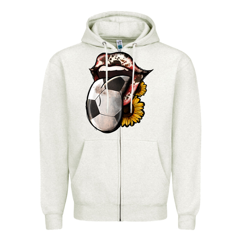 Soccer Tongue Zipper Hoodie by Jasminsmagicworld | Teevron