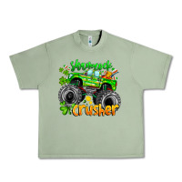 Oil Green Shamrock Crusher Urban Heavy Tee - CowhideDigitalArt