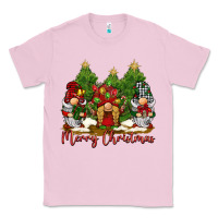 Bubblegum Pink merry christmas gnomies Classic Tee - BarkalooDesign