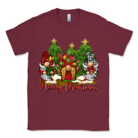 Burgundy merry christmas gnomies Classic Tee - BarkalooDesign