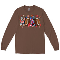 Chestnut Xox Football Long Sleeve Tee - CowhideDigitalArt