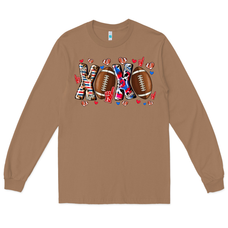 Xox Football Long Sleeve Tee by CowhideDigitalArt | Teevron