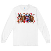 White Xox Football Long Sleeve Tee - CowhideDigitalArt