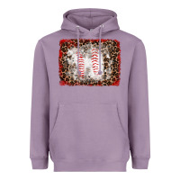 Lavender baseball leopard background Heavyweight Hoodie - RanaPortraitStore