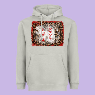 Baseball Leopard Background Heavyweight Hoodie Designed By Ranaportraitstore