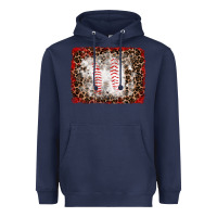 Navy baseball leopard background Heavyweight Hoodie - RanaPortraitStore