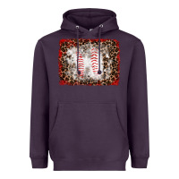 Plum baseball leopard background Heavyweight Hoodie - RanaPortraitStore