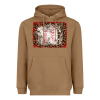 Toasted Coconut baseball leopard background Heavyweight Hoodie - RanaPortraitStore