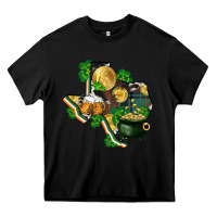 Black texas map st patricks day Heavy Core Tee - FaDigitalArtStudio