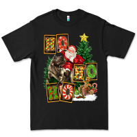Black Christmas Trex Ho Ho Ho Santa Premium Tee - FaDigitalArtStudio