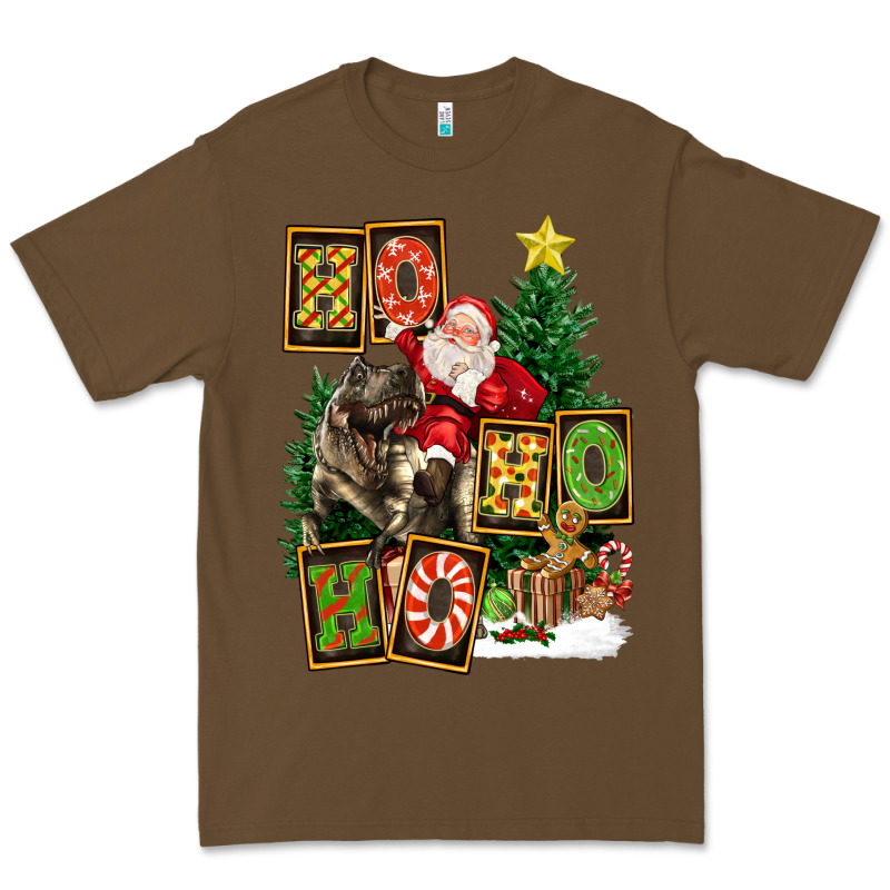 Christmas Trex Ho Ho Ho Santa Premium Tee by FaDigitalArtStudio | Teevron