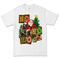 White Christmas Trex Ho Ho Ho Santa Premium Tee - FaDigitalArtStudio