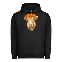 Pigment Black Charolais Cow Urban Hoodie - RanaPortraitStore