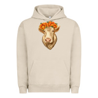 Pigment French Oak Charolais Cow Urban Hoodie - RanaPortraitStore