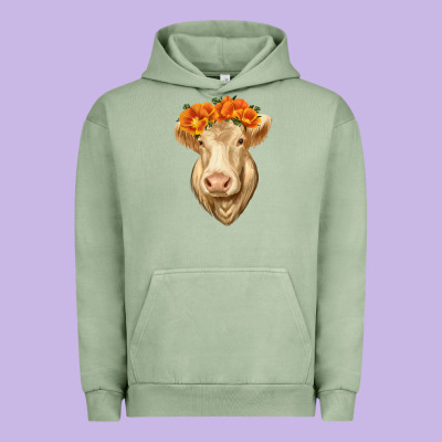 Charolais Cow Urban Hoodie Designed By Ranaportraitstore