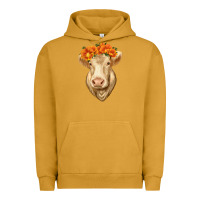 Pigment Peanut Butter Charolais Cow Urban Hoodie - RanaPortraitStore