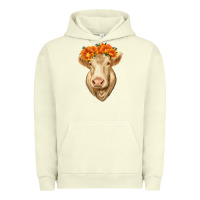 Pigment Pistachio Charolais Cow Urban Hoodie - RanaPortraitStore