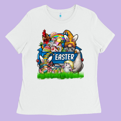 Easter Ladies Tee Designed By Cowhidedigitalart