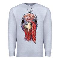 Heather Grey gobble face Premium Sweatshirt - RanaPortraitStore