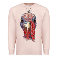 Pale Pink gobble face Premium Sweatshirt - RanaPortraitStore