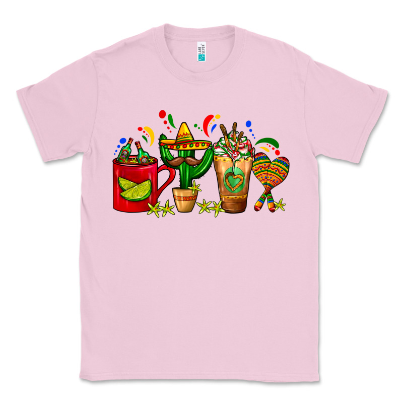 Mexico Coffee Cups With Cactus Sombrero And Maraca Classic Tee by FaDigitalArtStudio | Teevron