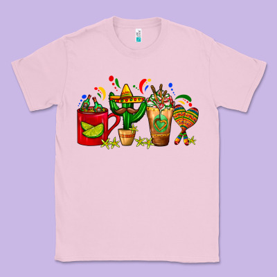 Mexico Coffee Cups With Cactus Sombrero And Maraca Classic Tee Designed By Fadigitalartstudio