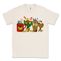 Natural Mexico Coffee Cups With Cactus Sombrero And Maraca Classic Tee - FaDigitalArtStudio