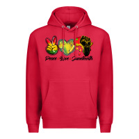 Cardinal peace love juneteenth Premium Hoodie - BarkalooDesign