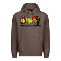 Coffee peace love juneteenth Premium Hoodie - BarkalooDesign